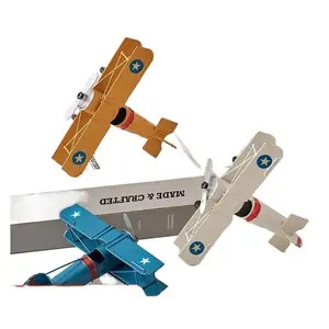 World War II Iron Winged Fighter Plane Model Small Aircraft Toy Handmade TV Cabinet Display Handicraft Gift Home Decor Storage Box Set