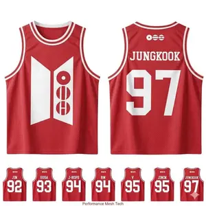 Custom Name & Number Kpop Fan Basketball Jersey – Arirang World Tour 2026 Concert Outfit, Unisex Breathable Mesh Streetwear, Personalized Gift for Fans