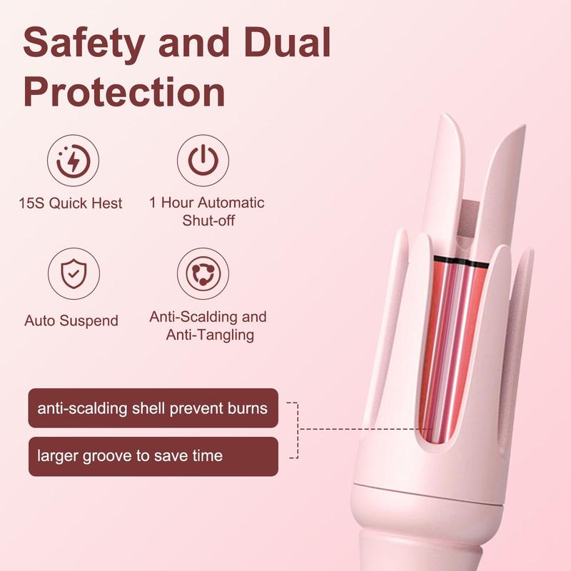 Automatic Hair Curling Iron,28mm Hair Curler, Negative Ion Automatic Hair Hair Curl Wand,4 Modes Temperatures Rotating Curling Iron for Women,Automatic Curling Stick Anti-Scald,Anti-Tangle Rotating,Easy to Use Hair,Women's Gifts Girlfriends Gifts