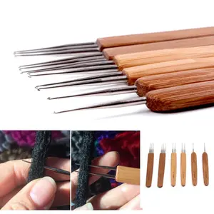Dreadlocks Tool with beautiful Bamboo Handle Single, Double, Triple Crochet Needle! <3