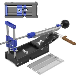 Foldable Knife Sharpening System, Knife Sharpener Kit with 3 PCS Aluminum Diamonds (320 # , 800 # , 2000 # ), Blade Flips Removal, for Hunting,