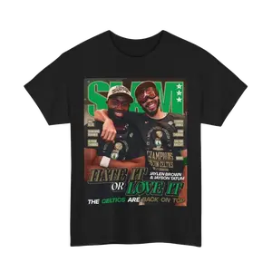 Jayson Tatum & Jaylen Brown Shirt, SLAM Cover T-Shirt, Unisex Sports Tee, Vintage Retro Basketball Streetwear, Gift R1L