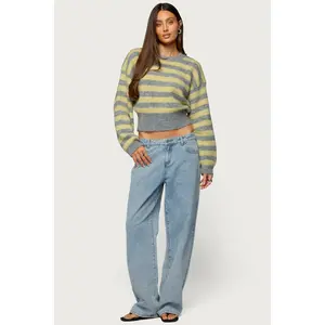 Dalina Washed Low Rise Baggy Jeans