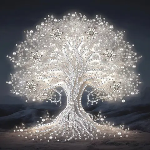 Life Tree DIY Diamond Painting Kit, 11.8x11.8 Inch Acrylic Craft Set, Irregular and Round Diamonds, Home Decor, Wall Art Painting, Handicraft, Handcraft and Handmade Gift, DIY Craft Supplies