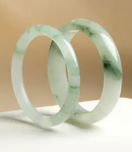 High Quality Natural Mountain Jade Bangle, Please Choose Color and Size in Livee Streamm. Natural Green Mountain Jade Bracelet