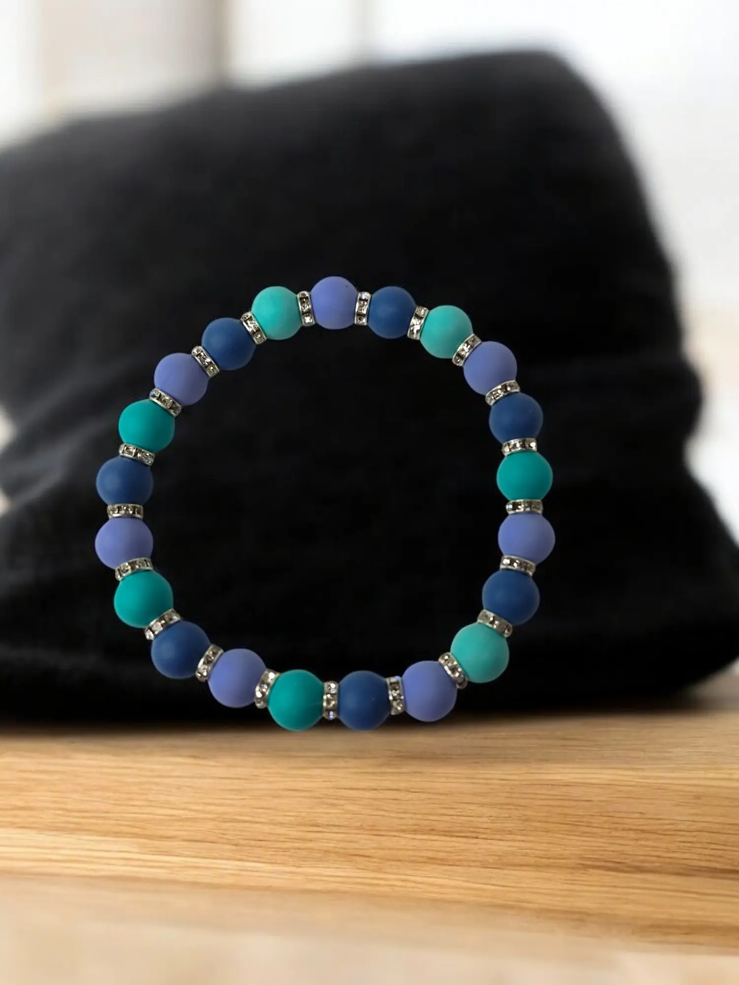 SILLICONE Beads,Wristlet,Purple Blue,Teal beads,Little Sparkle Beads 500 words