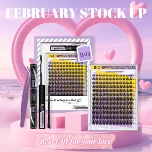 Sierra Kit l B&Q Manga Anime Lash,C/CC-Curl 8-18mm Clusters,Bond & Seal,Remover,DIY Eyelash Extensions,Week Lasting,Waterproof Makeup Cosmetic Vacation Lash Feb Faves