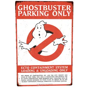 GHOSTBUSTERS - PARKING METAL SIGN
