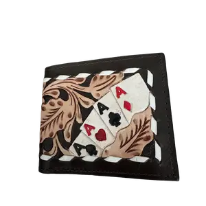 The High Roller Hand-Tooled Leather Wallet