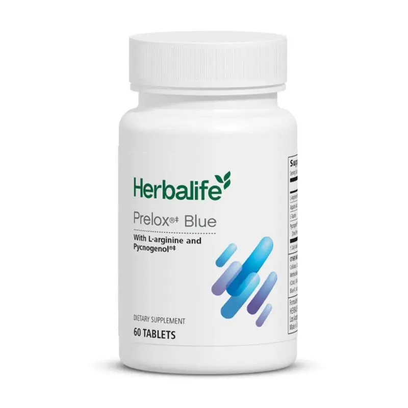 Herbalife Prelox Blue 60 Tablets L-Arginine Pycnogenol Dietary Supplement Men's Wellness Support Daily Nutrition Adult Tablet Formula Botanical Blend Amino Acid Supplement Antioxidant Support Daily Wellness Routine 60 Count