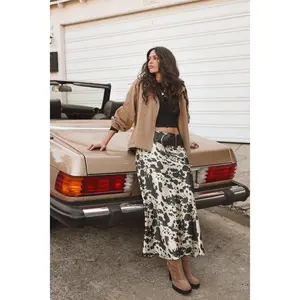Kacey Cowhide Maxi Skirt