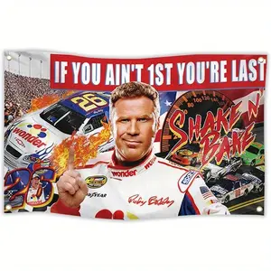 "If You're Not First, You're Last" Motivational Banner - Racing Themed Funny Wall Decor, 3x5 Ft. For Office, Gym, Dorm, Motivational Wall Decor, Bedroom Wall Decor, Seasonal Decor