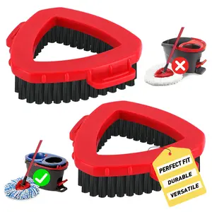 Scrub Brush Replacement Head for O Cedar 2-Tanks RinsClean System, Spin Mop Replace Head Base, Shower Floor Scrubber, Hard Bristle Cleaning Brush for Bathroom Kitchen Wall Tile