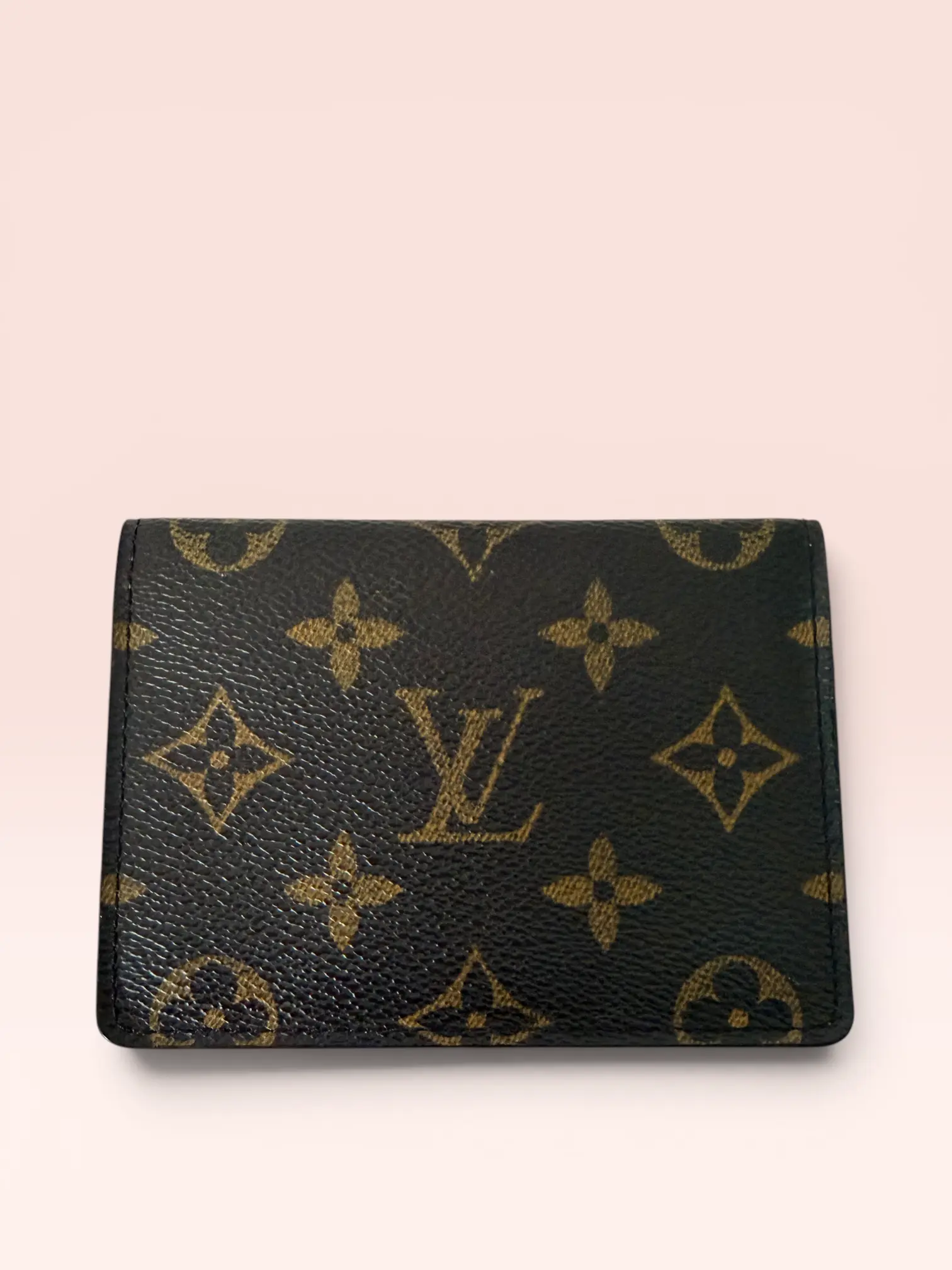 Pre-owned Louis Vuitton Canvas Small leather goods Monogram Vertical Porte 2 Carte Cardholder (2002, Style 0171) Small Leather Goods
