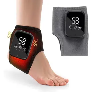 Triple Method Foot Massager, 3-in-1 Heated Foot and Ankle Wrap with Vibration and Compression Functions, Portable Foot Massager, Suitable for Home and Travel Use, with Heating and Compression Functions, Compression Leg and Foot massage machines