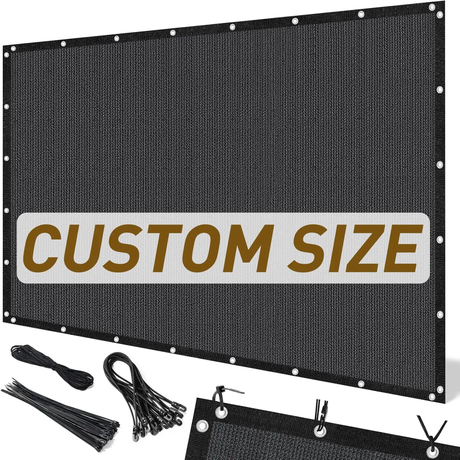 Artpuch 90% Sun Shade Cloth, Pergola Shade Cover Canopy with Grommets, Sun Screen Fabric Tarp for Patio, Outdoor, Garden, Backyard