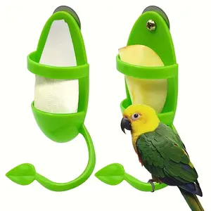 1PC Hanging Bird Feeder, Ink Bone Fish Rack and Feeding Cup. Bird Eating Fruit or Vegetables. Parrot Calcium Sheet Feeder and Stand. Bird Feeding Pot.