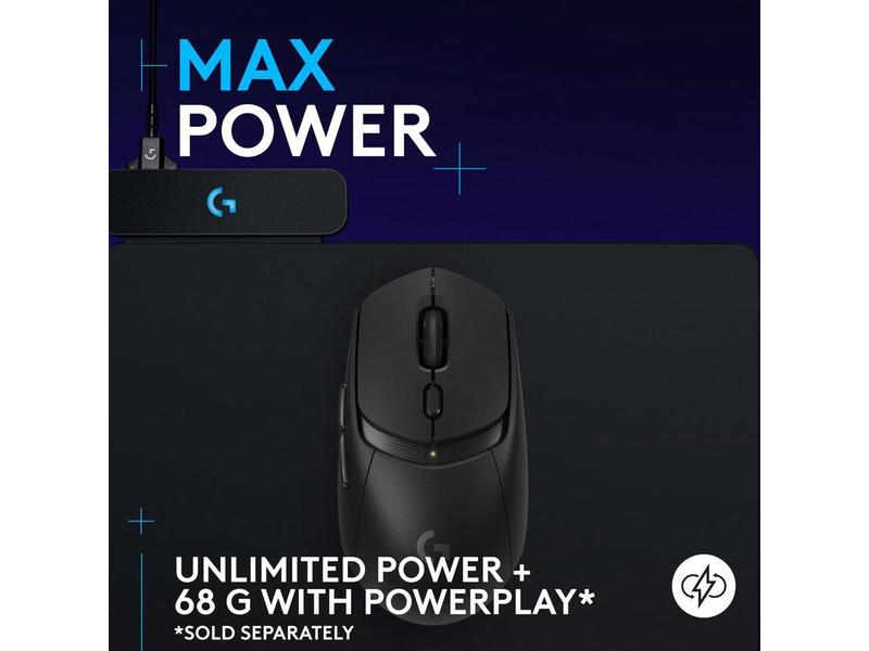 Logitech G309 LIGHTSPEED Wireless Gaming Mouse, Lightweight, LIGHTFORCE Hybrid Switches, HERO 25K Sensor, 300+ Hour Battery Life With AA Battery, 6 Programmable Buttons, PC & Mac - Black
