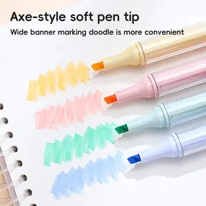 Fluorescent Highlighter Pen, Student Soft Light Eye Protection, Notebook Marker, Macaron Colorful Stylus, Perfect for Notes and Highlights