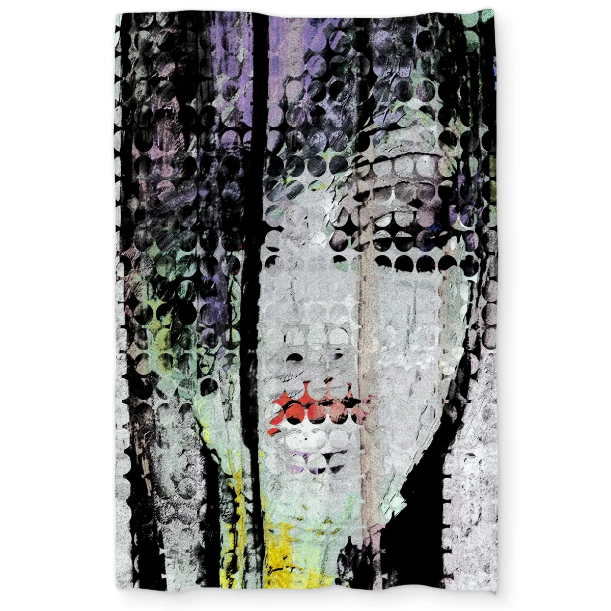 360 stand Twin Size Extra Long Duvet Cover, Microfiber Printed Fabric with Abstract Colorful Woman Face Retro Art Design, Black, Machine Washable, Retro Home Bedding Decor, Extra-Long Duvet Covers, Graphic Duvet Covers