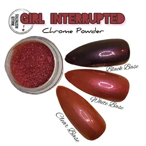 Girl Interrupted | Red/Orange/Pink Chameleon Chrome, Red Chrome, Chameleon Powder, Chrome Powder for Nails