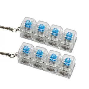 Keyboard Fidget Toy for Adults Fidget Keyboard Clicker Toys with LED Lights Keychain Stress Relief for Anxiety Decompression (1pc)