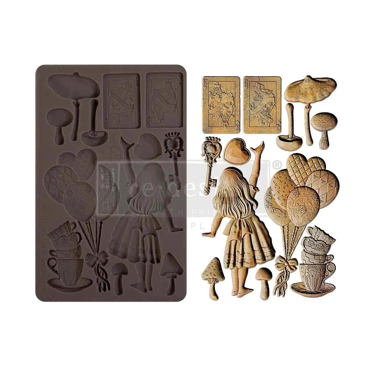 Decor Moulds® - Whimsy Craft Chronicles - 1 pc, 5"x8"x8mm / silicone