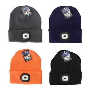 212 MAIN Unisex Casual 1 Size Light-Up Diamond Visions Winter Beanie Hat - Assorted Colors, Pack of 24, One Size