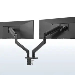 Pneumatic Arm Dual Ultrawide Monitor Desk Mount - Up to 45" Screens