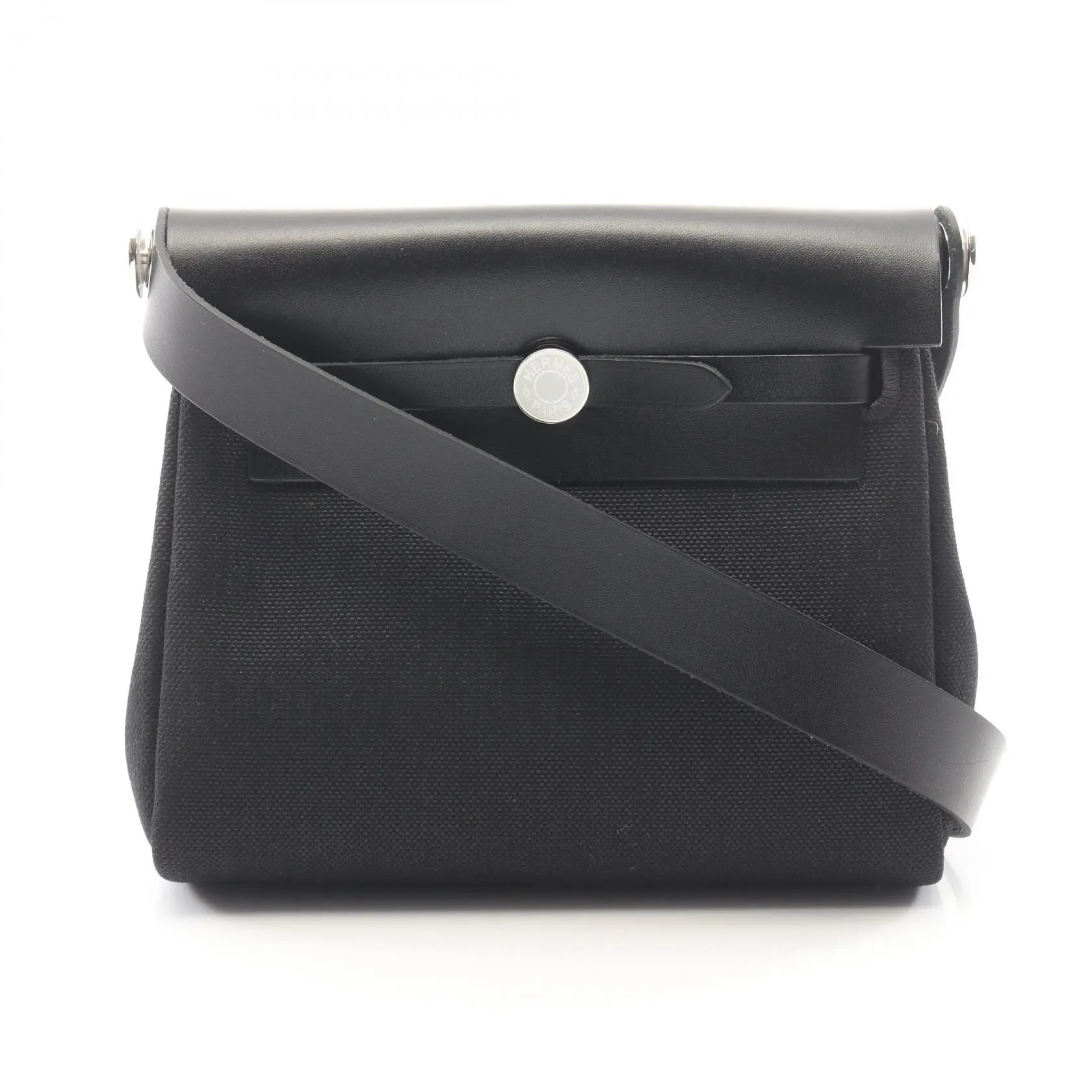 Pre-owned HERMÈS Canvas Shoulder Bags Hermes Herbag Zip Mini Toile Military Toile Military Vache Hunter Shoulder Bag