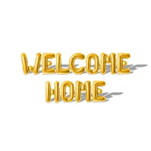 Letter Balloons - WELCOME HOME 16" Inch Alphabet Letters Foil Mylar Balloon Housewarming Party Banner