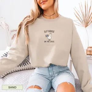 SLP Sweatshirt – Speech Therapy Sweatshirt – Silly Goose Speech Pathology Crewneck– Speech Teacher Gift for Speech Language Pathologist Cotton Fabric