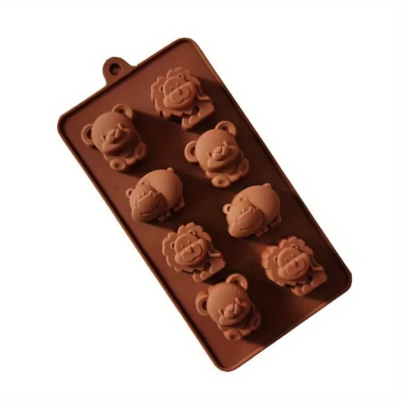 Animal Silicone Molds, Hippo Lion Bear Shapes, Chocolate Soap Cake Decorations, DIY Kitchenware, Bakeware, Ice Mold, Baking Tools