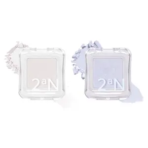 2aN Pure Glash Highlighter Duo Set (Frosty)- Glass-Like Sheen Powder Highlighter for a Natural, Radiant Glow | Buildable, Long-Lasting, Lightweight Formula (0.8oz*2)