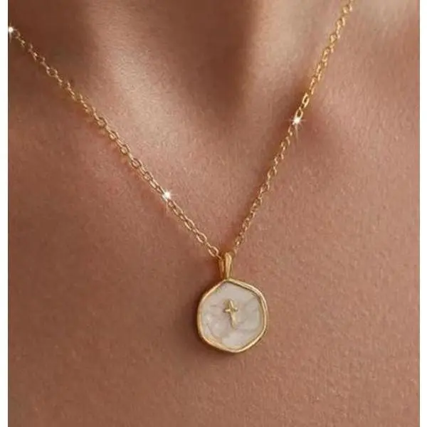 14K Gold Plated Cross Necklace for Women - Dainty Simple Gold Plated Cross Pendant Elegant & Hypoallergenic Brass Party Jewelry