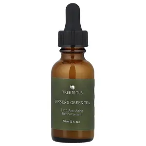 Tree To Tub Ginseng Green Tea, 3-in-1 Anti-Aging Retinol Serum, 1 fl oz (30 ml)
