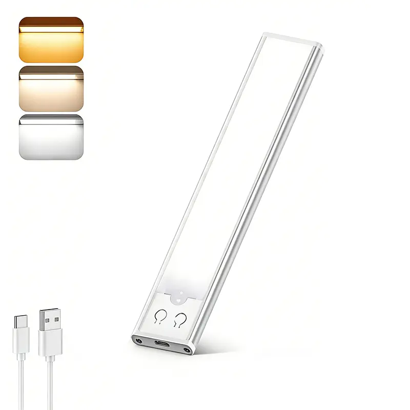 Under Cabinet Lights 5 Pack 52LED Motion Sensor Night Light Indoor 2000mAh USB Rechargeable Magnetic Dimmable Smart Lamp for Kitchen Stairs Wardrobe Lighting Height Adjustable
