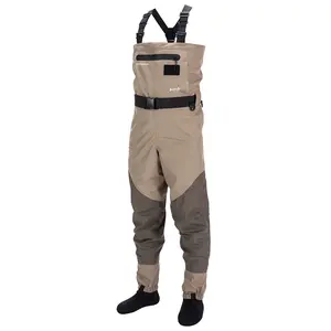 BASSDASH Men’s Breathable Chest and Waist Convertible Waders for Fishing Hunting, Stocking Foot and Boot Foot Waders