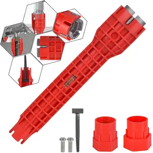 14-In-1 Multi-Purpose Wrench Set, Multifunctional Sink Wrench, Ideal for Toilet, Sink, Bathroom & Kitchen Pipe Installation & Repair, Essential Tool Kit