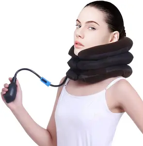Cervical Neck Traction Device and Collar Brace, Inflatable & Adjustable Neck Stretcher Support, Neck Brace Pillow for Chronic Neck Pain Relief Home Traction Spine Alignment Relax