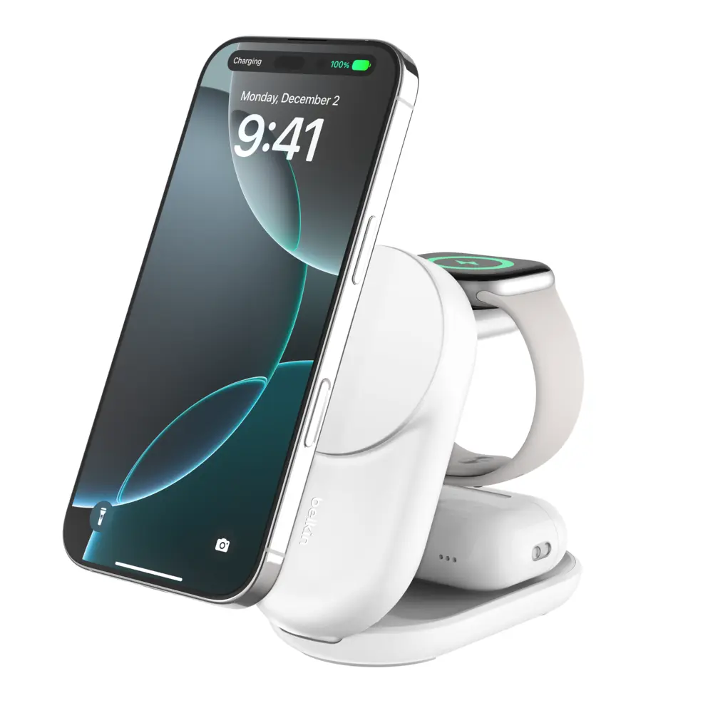 Belkin UltraCharge 3-in-1 Foldable Magnetic Charger with Qi2 25W Belkin UltraCharge 3-in-1 Foldable Magnetic Charger with Qi2 25W