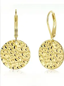 Stylish gold round earrings, trendy women's pendant earrings, suitable for everyday wear or as a holiday gift, Dainty fashion jewelry, Fashionable jewelry accessories