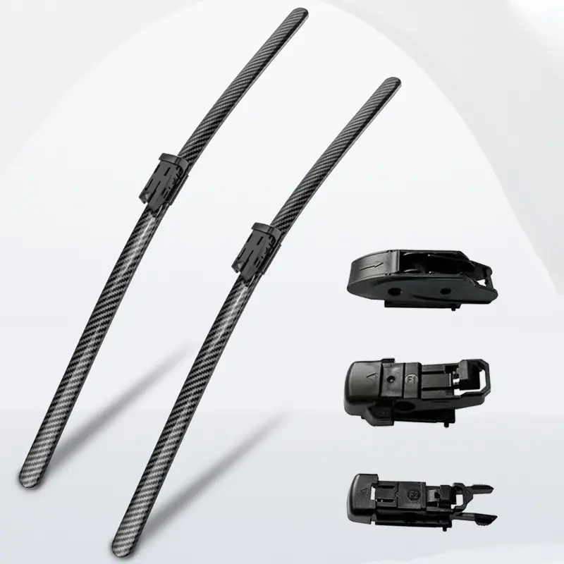 Glamgelz Ultra Quiet Frameless Wipers Blades - OEM Quality, wiper champion,heavy rain wipers,Streak-Free | 3 Adapters, Fits 99% Vehicles, All-Season universal quiet windshield wipers,Easy Install,Car Parts,Auto Parts