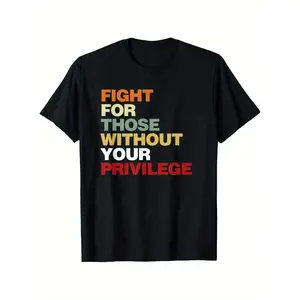 Men's Civil Rights Graphic T-Shirt 100% Cotton Round Neck Short Sleeve Stretch Fit Bold Print Black Sizes S-XXXL Streetwear Crewneck Casual Operator