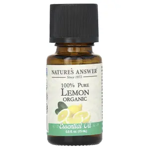 Nature's Answer 100% Pure Organic Essential Oil, Lemon, 0.5 fl oz (15 ml)