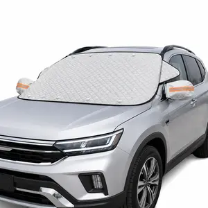 Large Magnetic Windshield Snow Cover, 9-Magnet Strapless Frost Shield for SUV, MPV, Van, 64.2 x 56.3 in9-Magnet Car Windshield Snow Cover, Strapless Silver Frost Guard with Mirror Covers for SUV and MPV Large SUV Windshield Frost Cover, Magnetic Ice and