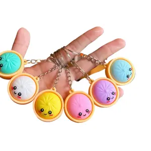 6pc Cute Mini Dumpling Keychain – Adorable Cartoon Pendant for Backpacks, Keys & Bags, Kids & Gifts, Soft & Durable