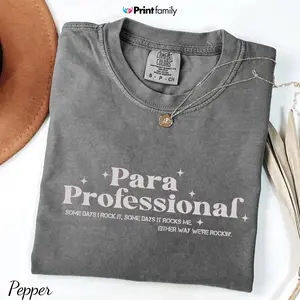Comfort Colors Paraprofessional Short Sleeve T-Shirt , Para Teacher Assistant TEE , Teacher Aide , Chaos Coordinator tshirt - Printfamily