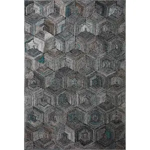 Loloi Prescott PRE-02 Metal Contemporary Hooked Rug