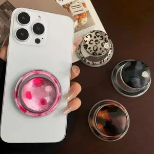 Leopard Print For Magnetic Phone Grip Stand Cute Fashion For Magnet Phone Holder Kickstand for iPhone 17 16 For Samsung S26 S25
